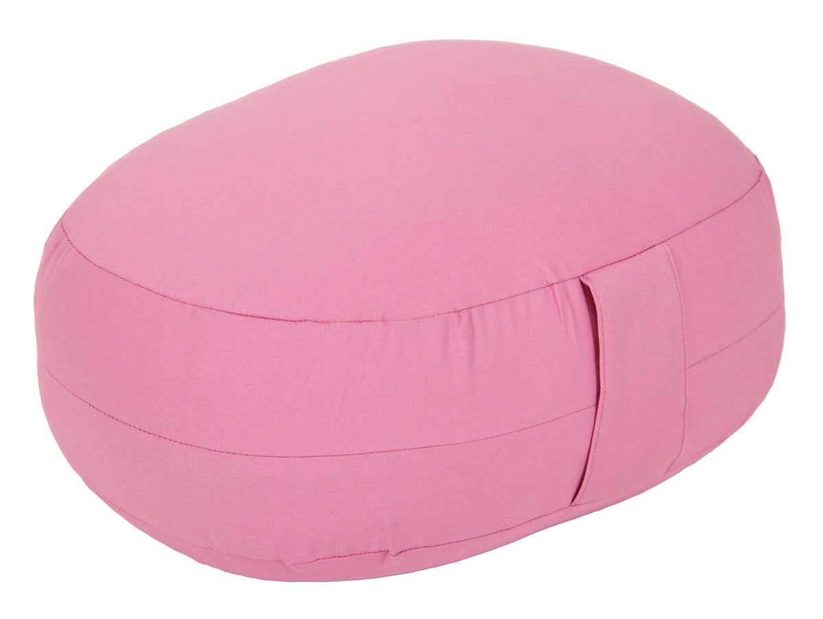 Glückssitz® Yogakissen OVAL - regional hergestellt altrosa 30 x 23 x 15 cm Buchweizenschalen