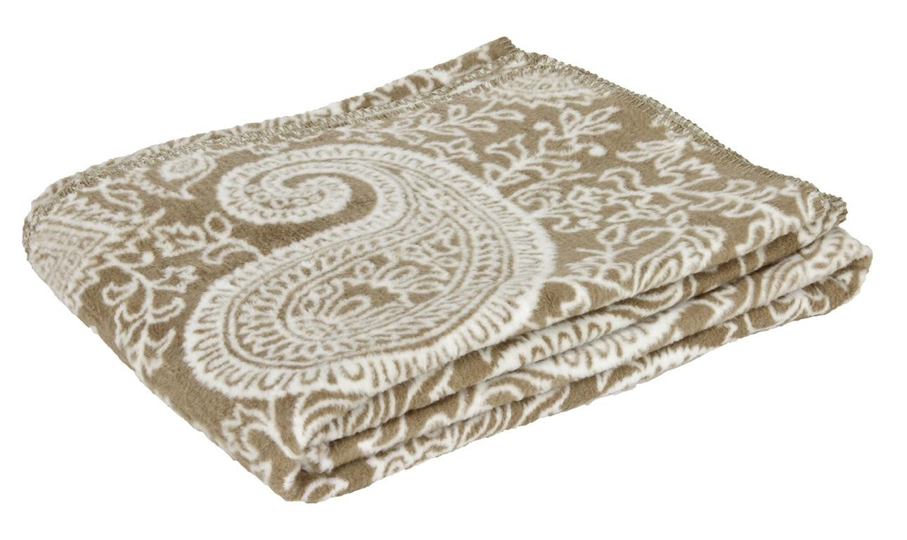 Yogadecke PAISLEY hermelin / natur 150 x 200 cm