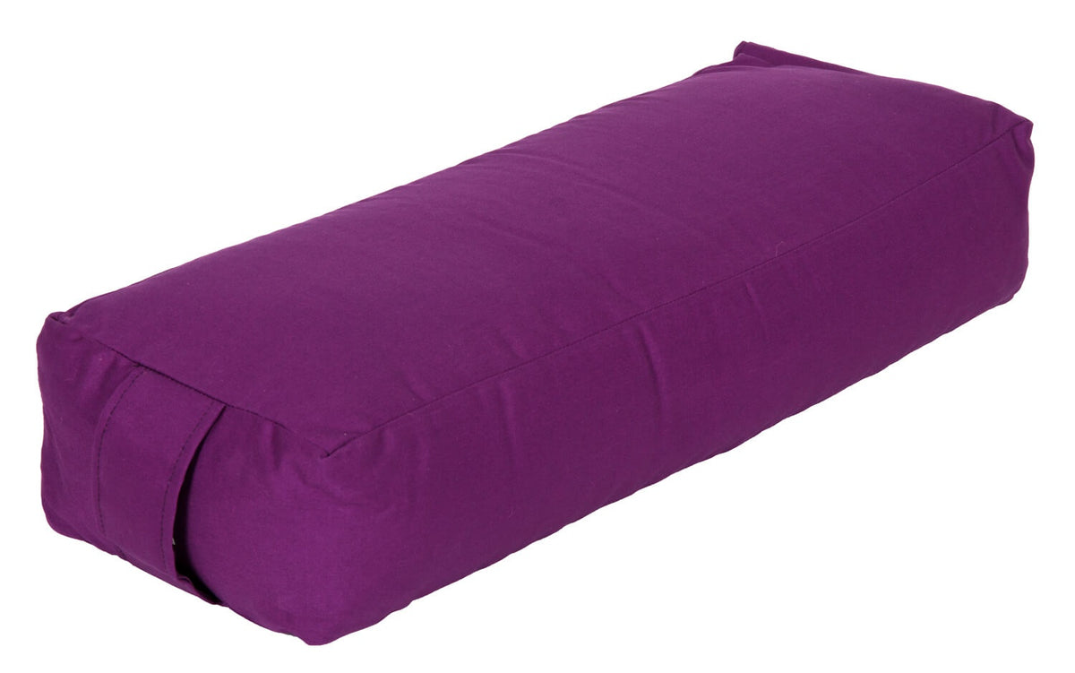 Yoga und Pilates Rechteckbolster D - regional hergestellt aubergine 60 x 20 x 14 cm Buchweizenschalen