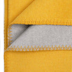 Flauschige Baumwoll Wendedecke zweifarbig - regional hergestellt honeygold / grau melange 150 x 200 cm
