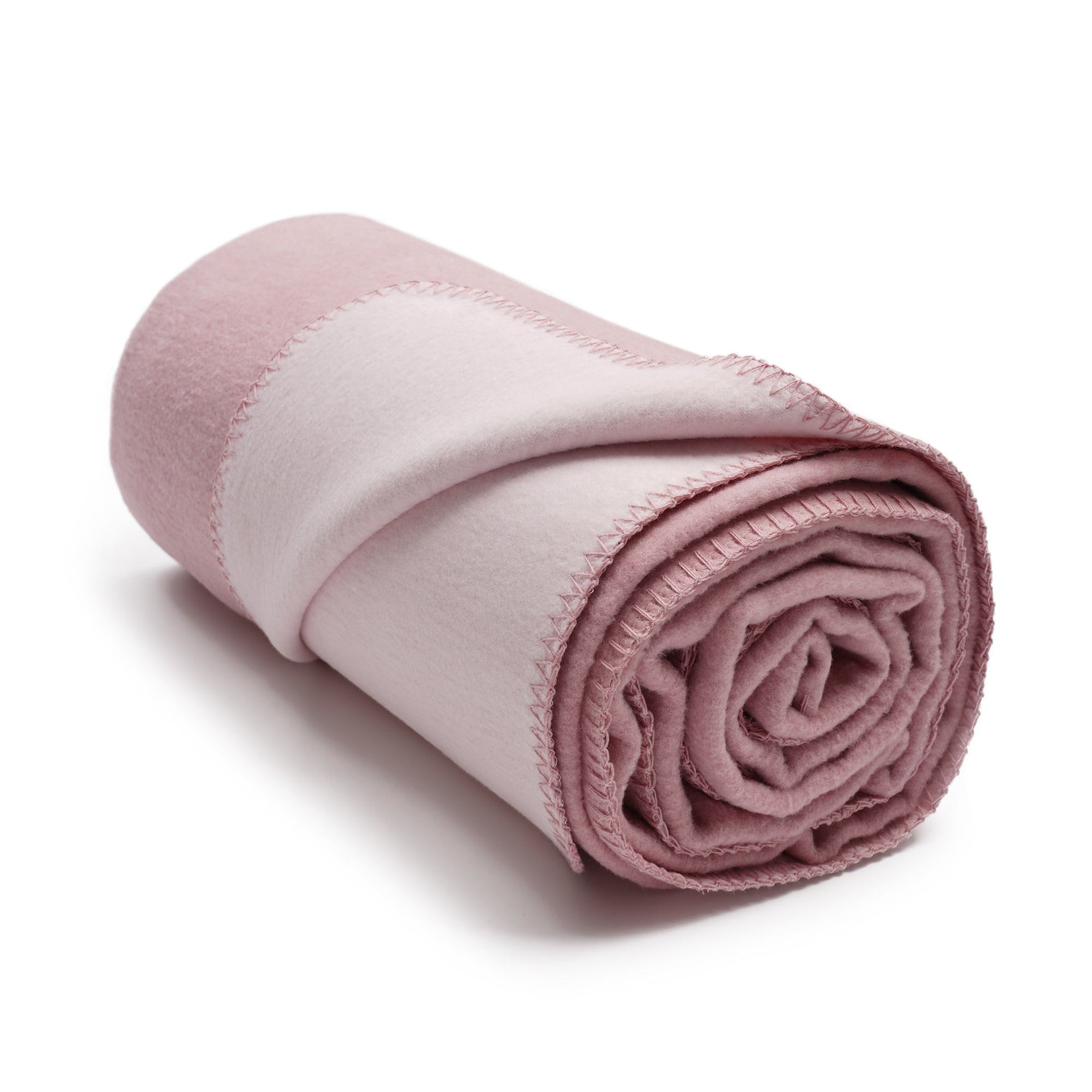 Flauschige Baumwoll Wendedecke zweifarbig - regional hergestellt rosa chiaro / hellrosa 150 x 200 cm