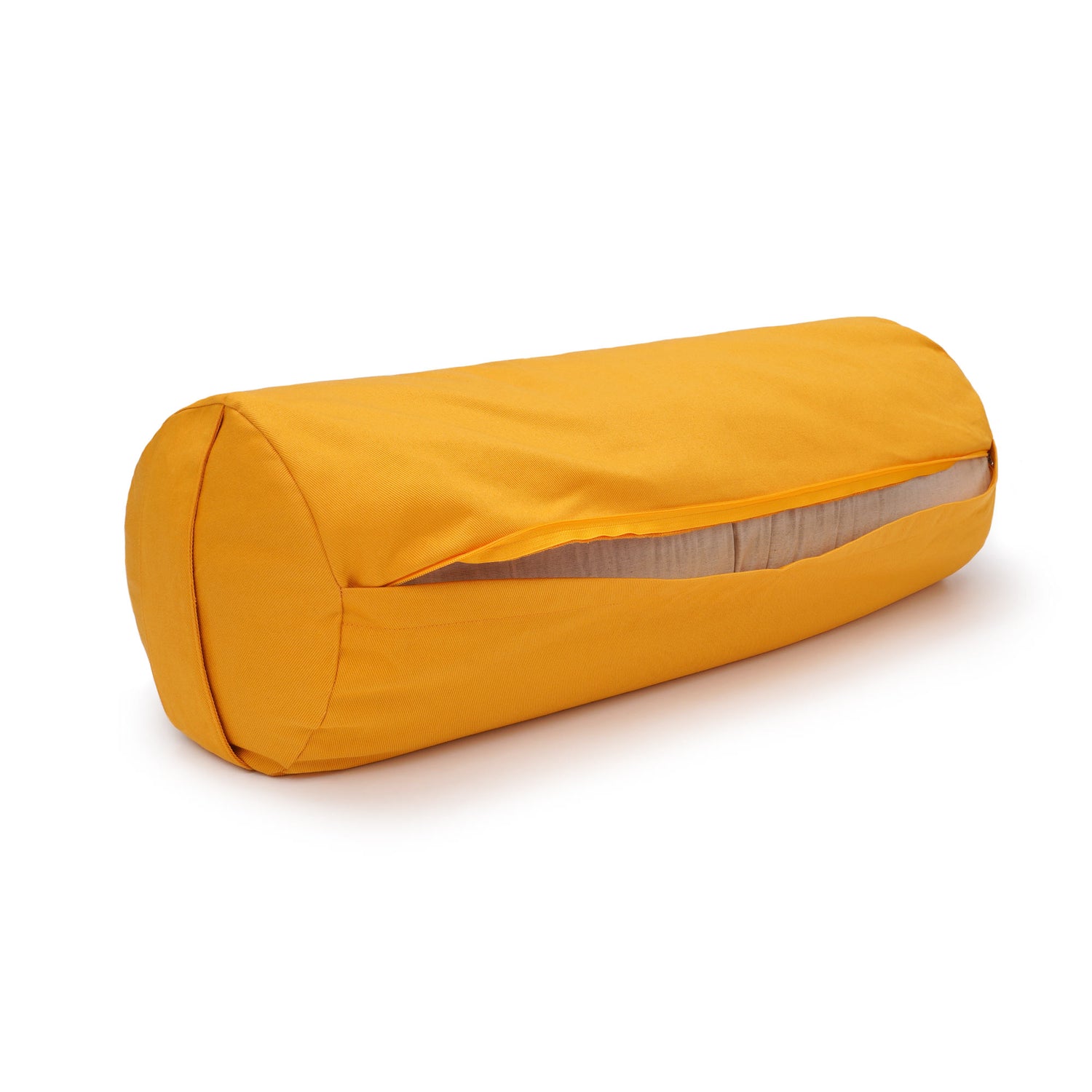 Yoga und Pilates Bolster / Yogarolle D - regional hergestellt maisgelb 65 x 22 x 22 cm Buchweizenschalen