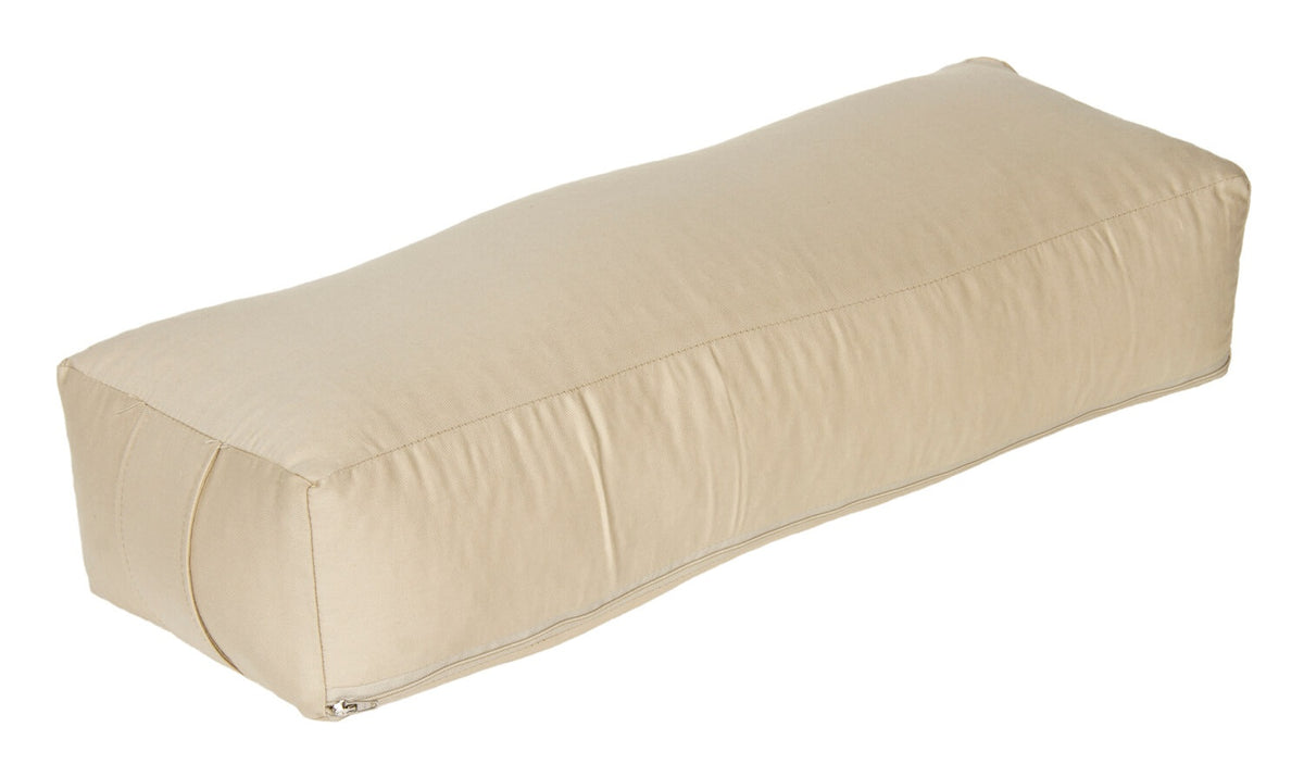 Yoga und Pilates Rechteckbolster D - regional hergestellt sand 60 x 20 x 14 cm Buchweizenschalen