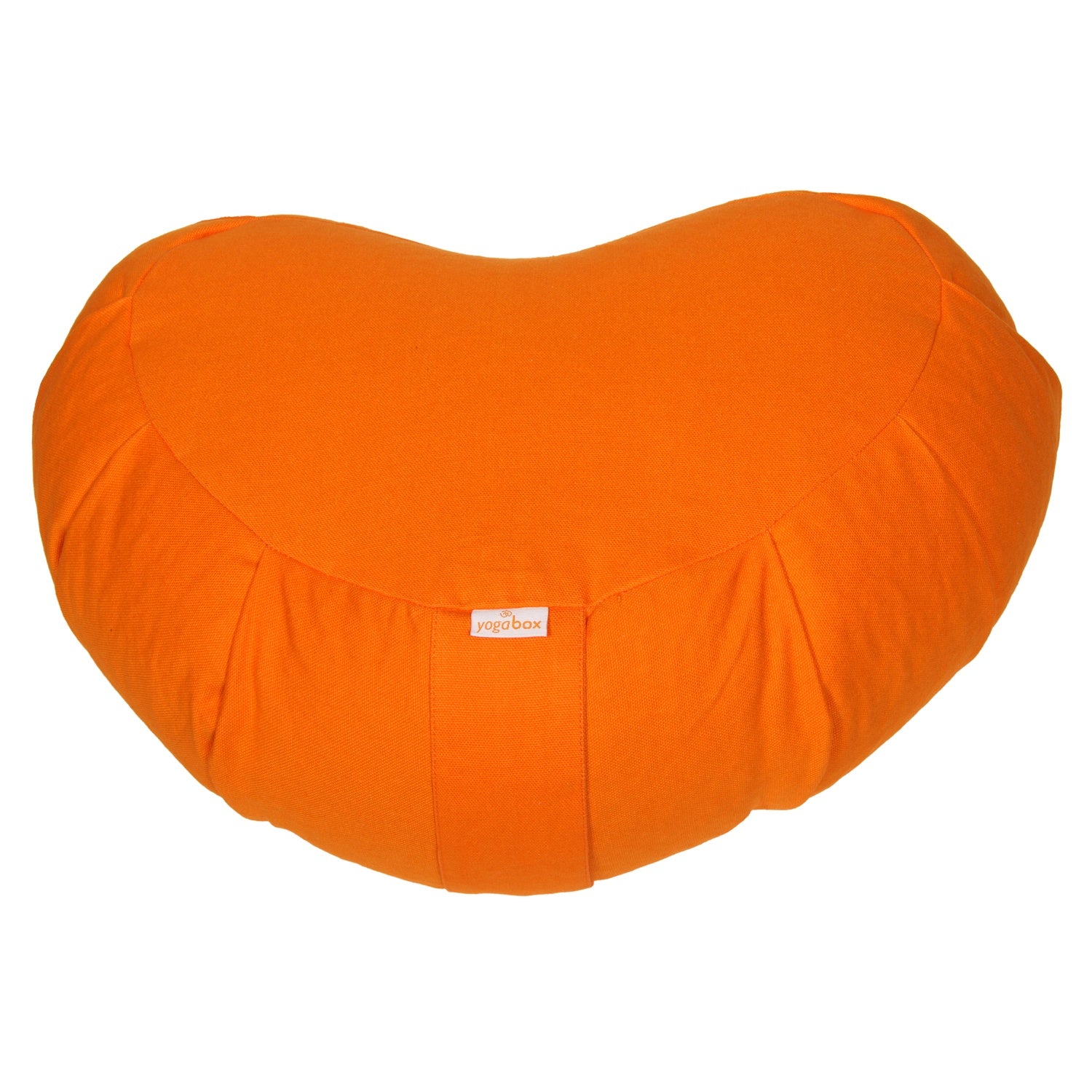 Meditationskissen Zafu ZEN Halbmond BASIC mit ZIP orange 42 x 42 x 15 cm Buchweizenschalen