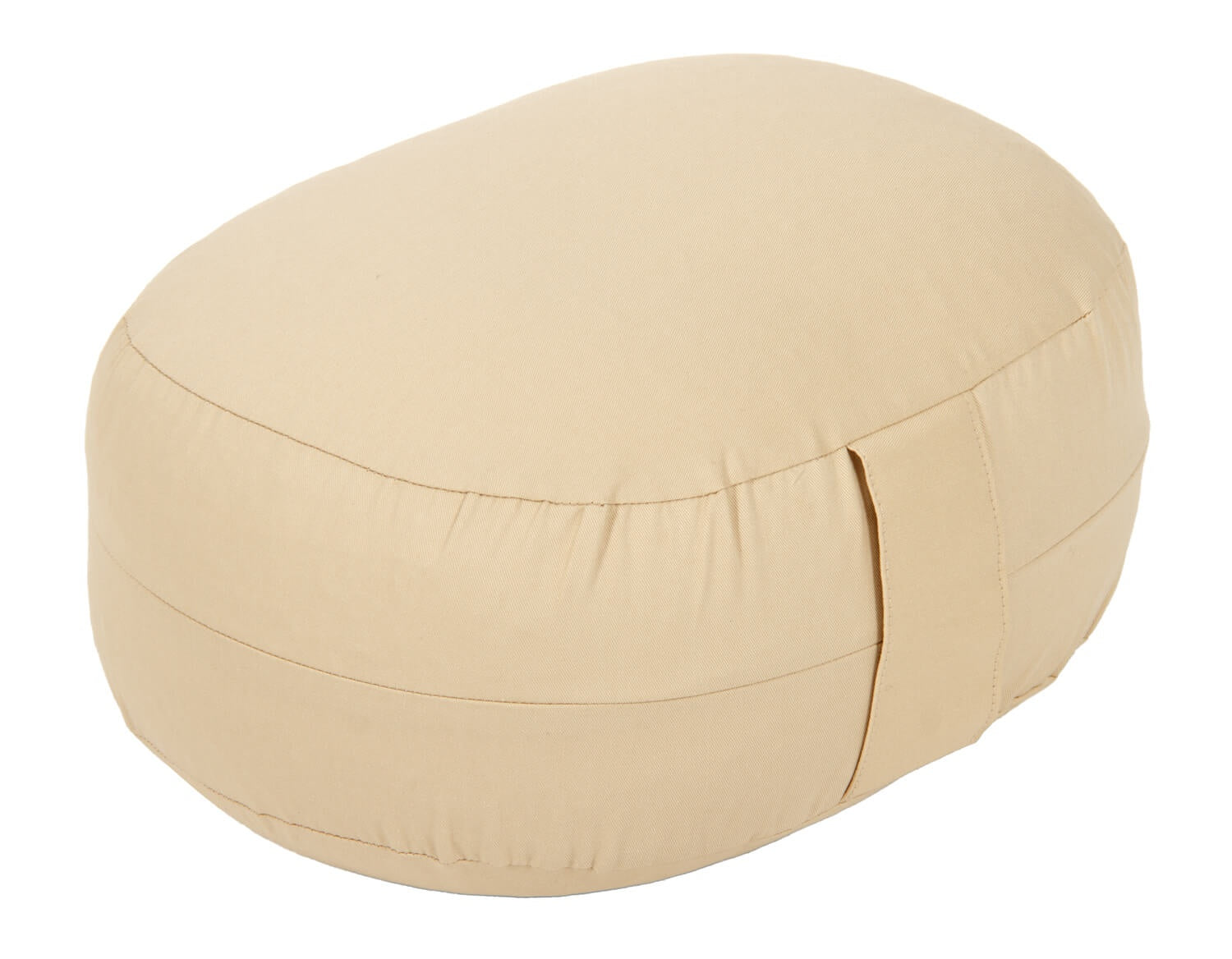 Glückssitz® Yogakissen OVAL - regional hergestellt sand 30 x 23 x 15 cm Buchweizenschalen