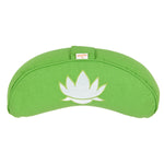 Yogakissen Halbmond BASIC Lotus Stick weiß apfelgrün 40 x 17 x 12 cm Buchweizenschalen