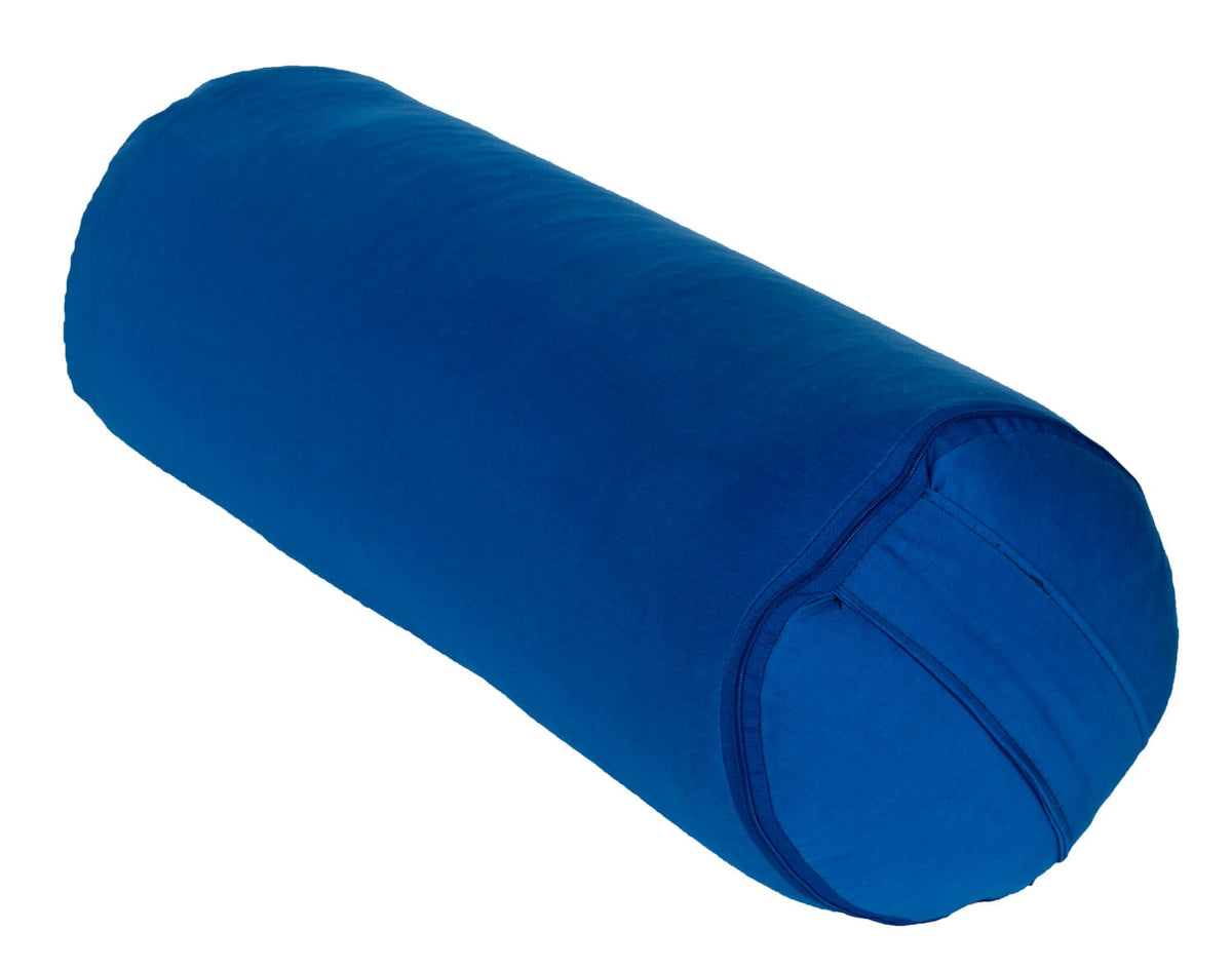 Yoga und Pilates Bolster / Yogarolle D - regional hergestellt blau 65 x 22 x 22 cm Buchweizenschalen