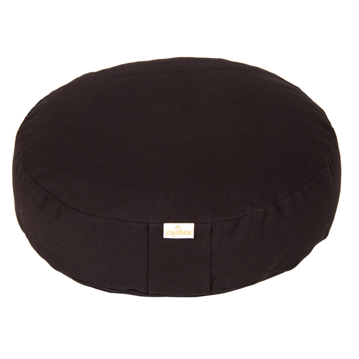 Meditationskissen BASIC extra FLACH schwarz 35 x 35 x 8 cm Buchweizenschalen