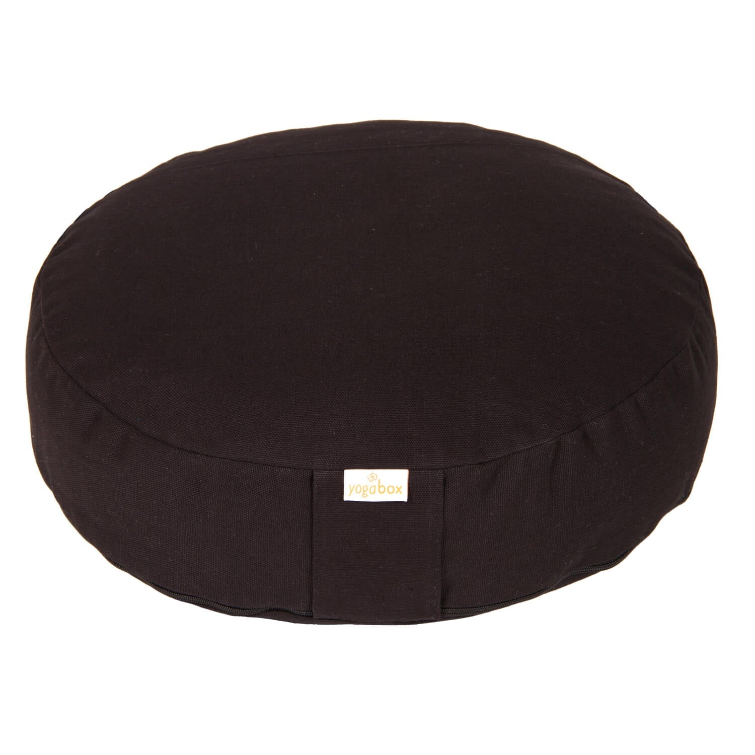 Meditationskissen BASIC extra FLACH schwarz 35 x 35 x 8 cm Buchweizenschalen