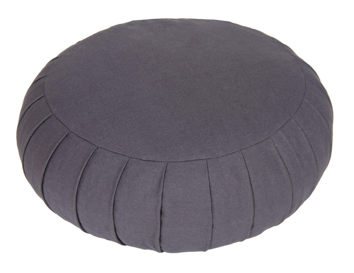 Meditationskissen / Yogakissen Zafu BASIC mit ZIP grau 31 x 31 x 15 cm Buchweizenschalen