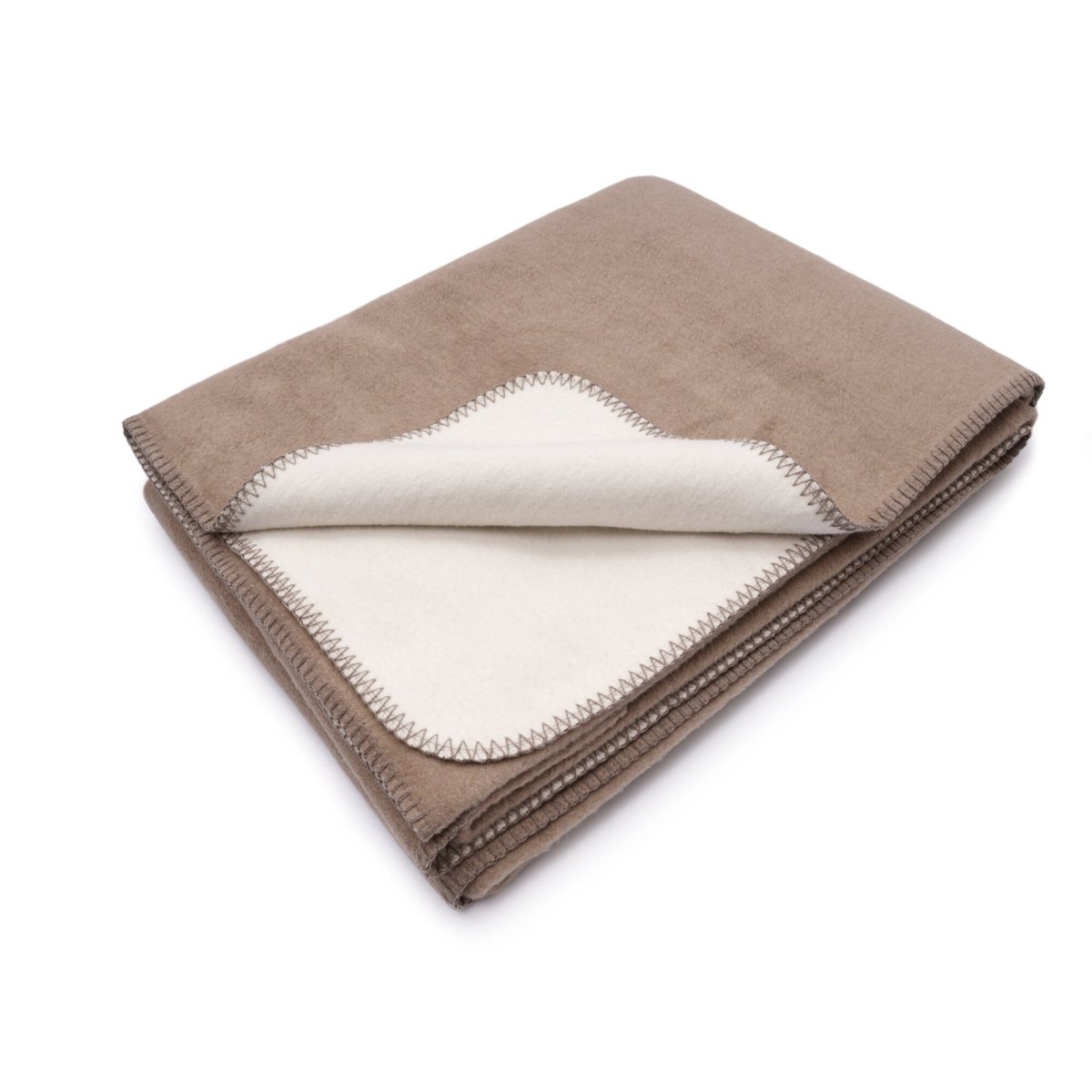 Flauschige Baumwoll Wendedecke zweifarbig - regional hergestellt - YOVANA GmbH • yogabox.de
