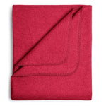 Flauschige Baumwolldecke - regional hergestellt rot 150 x 200 cm
