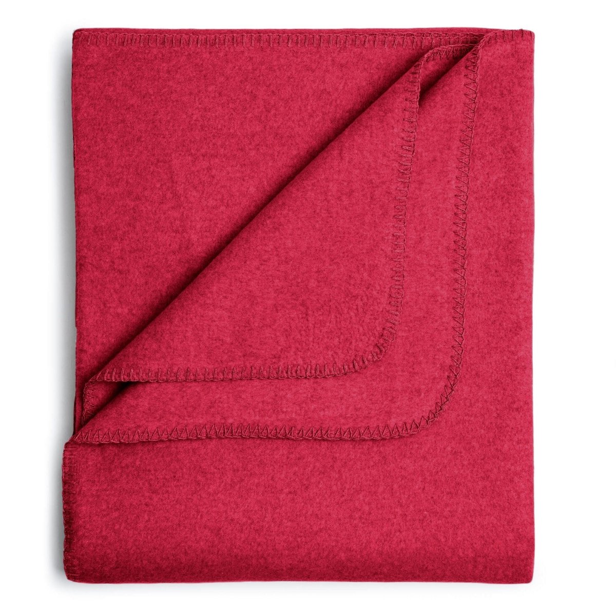 Flauschige Baumwolldecke - regional hergestellt rot 150 x 200 cm