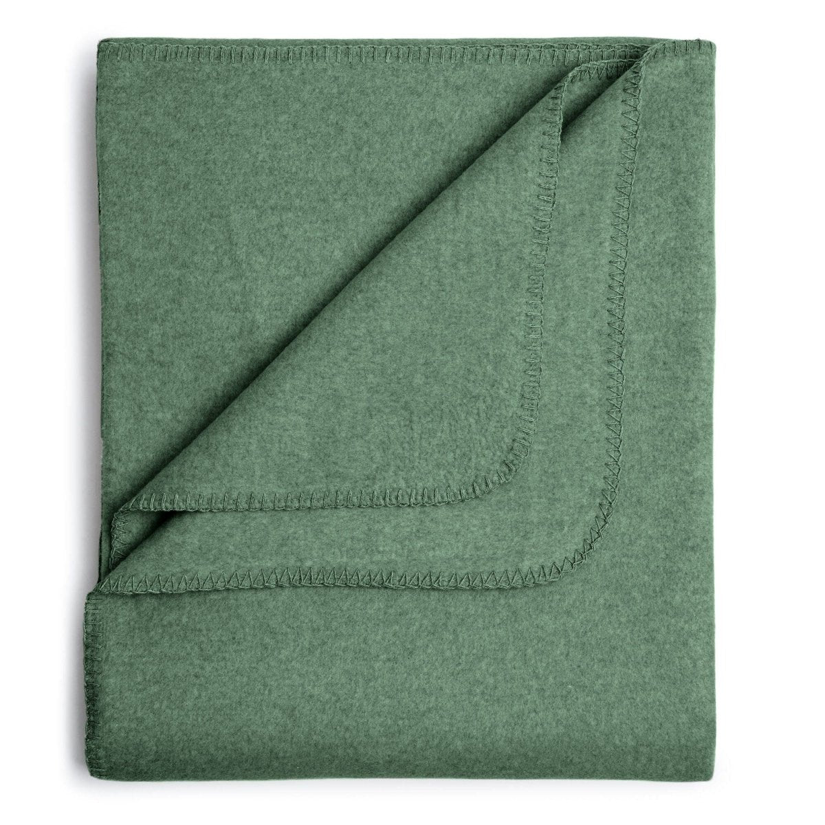 Flauschige Baumwolldecke - regional hergestellt forestgreen 150 x 200 cm