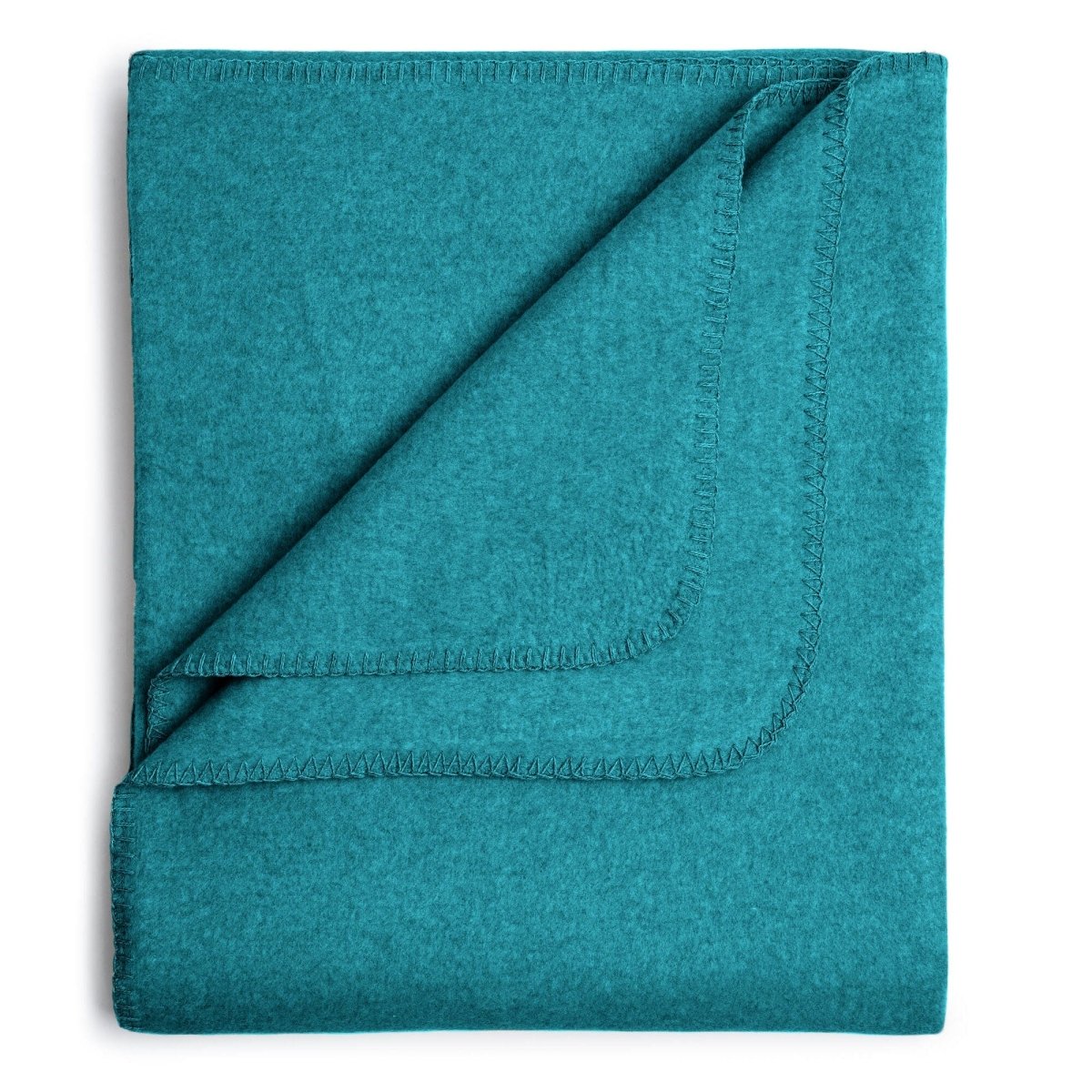 Flauschige Kinder Baumwolldecke - regional hergestellt petrol 100 x 150 cm