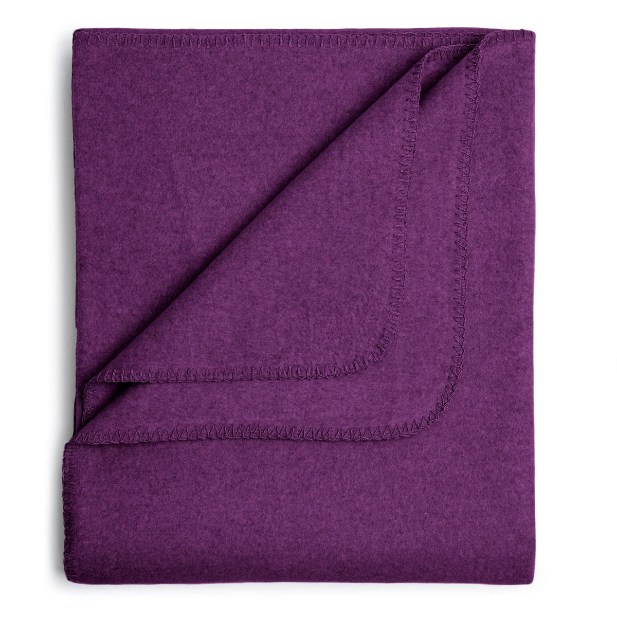 Flauschige Kinder Baumwolldecke - regional hergestellt aubergine 100 x 150 cm 