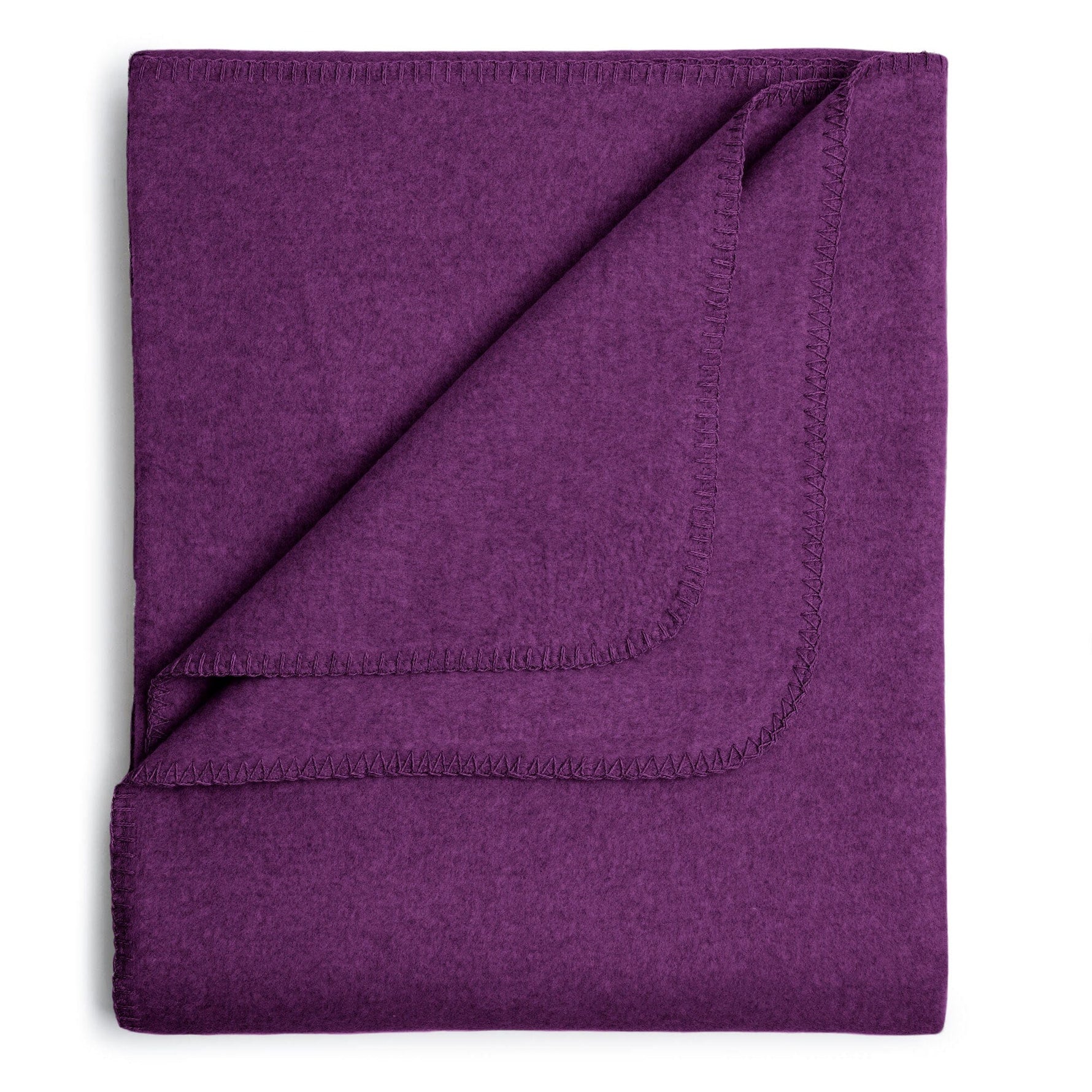 Flauschige Kinder Baumwolldecke - regional hergestellt aubergine 100 x 150 cm 