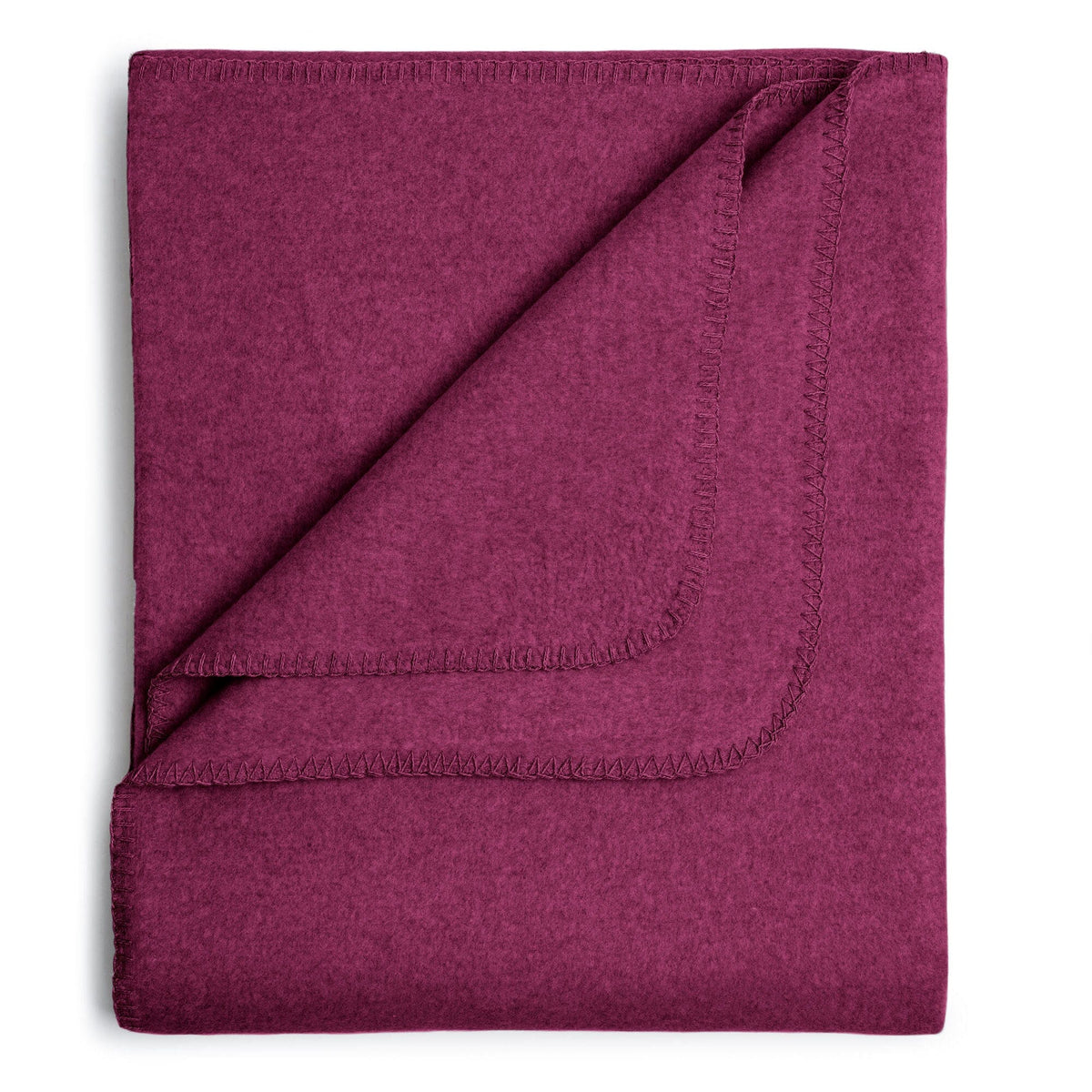 Flauschige Kinder Baumwolldecke - regional hergestellt bordeaux 100 x 150 cm 