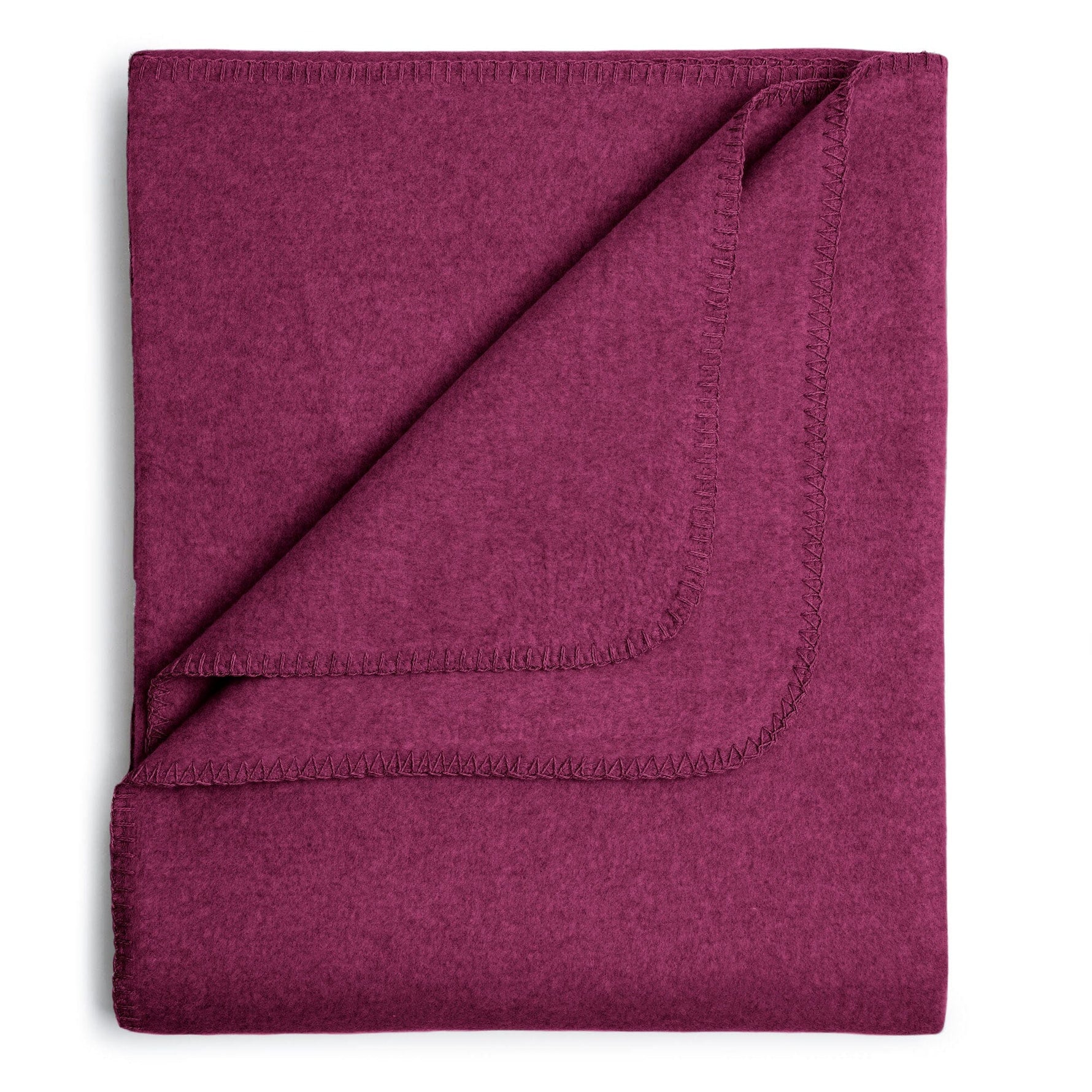 Flauschige Kinder Baumwolldecke - regional hergestellt bordeaux 100 x 150 cm 