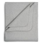 Flauschige Kinder Baumwolldecke - regional hergestellt grau melange 100 x 150 cm 
