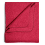 Flauschige Kinder Baumwolldecke - regional hergestellt rot 100 x 150 cm 