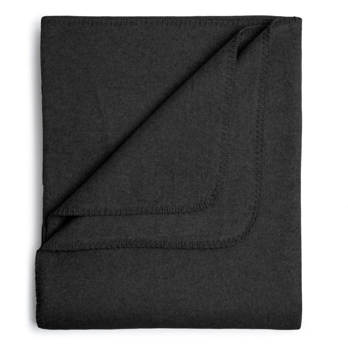 Flauschige Kinder Baumwolldecke - regional hergestellt schwarz 100 x 150 cm 