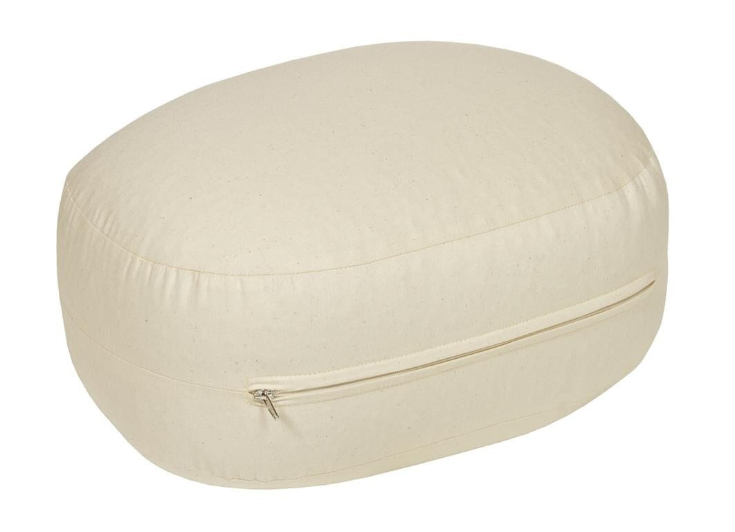 Glückssitz® Yogakissen OVAL - regional hergestellt natur 30 x 23 x 15 cm Buchweizenschalen