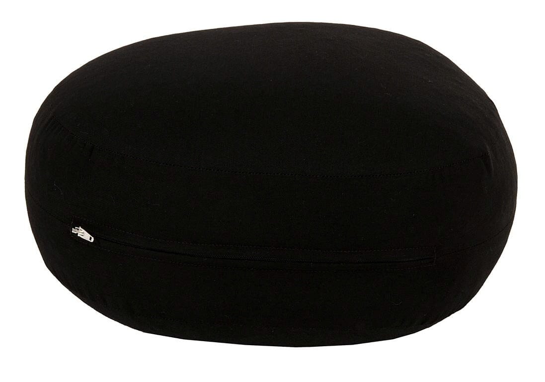 Glückssitz® Yogakissen OVAL - regional hergestellt schwarz 30 x 23 x 15 cm Buchweizenschalen