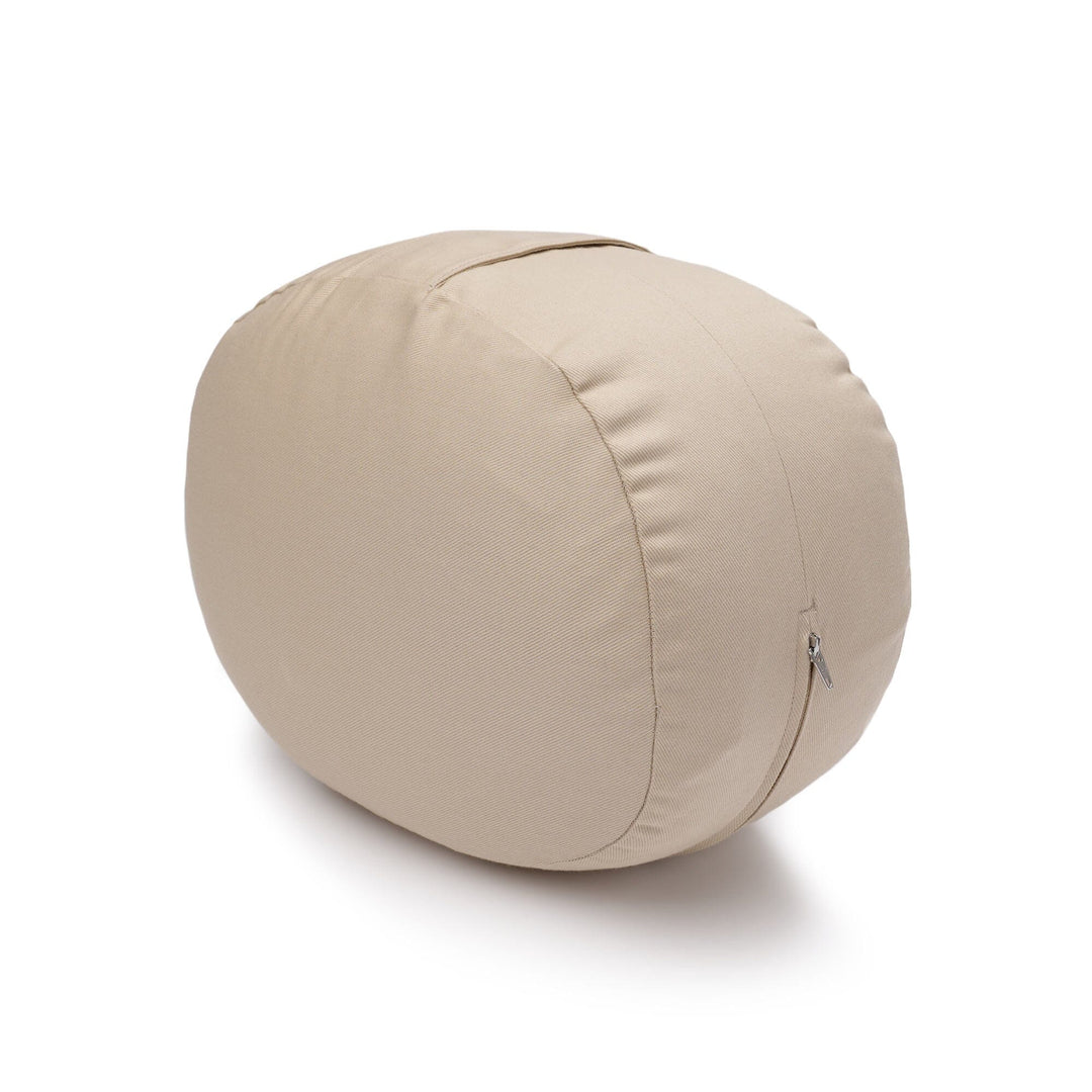 Glückssitz® Yogakissen OVAL - regional hergestellt sand 30 x 23 x 15 cm Buchweizenschalen