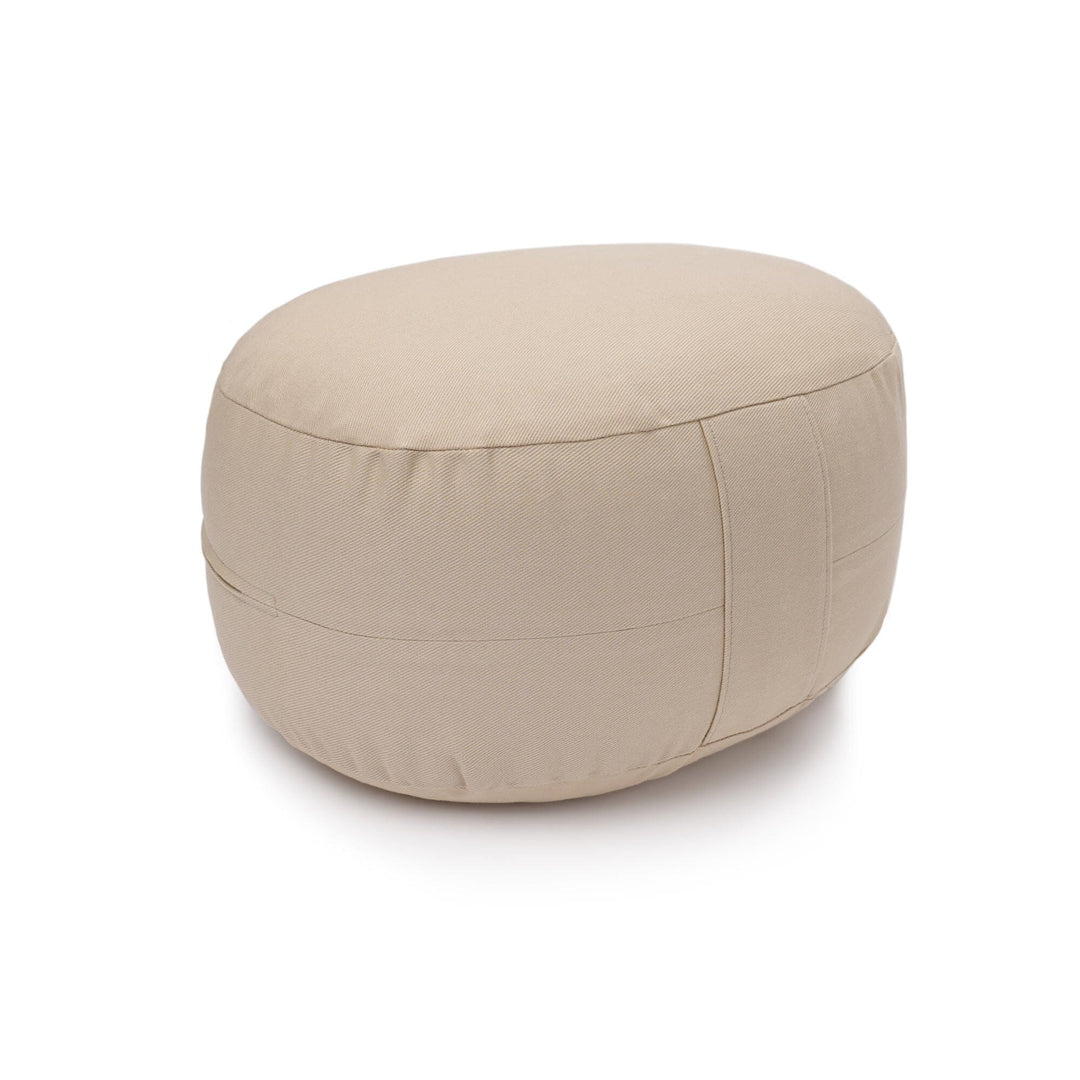 Glückssitz® Yogakissen OVAL - regional hergestellt sand 30 x 23 x 15 cm Buchweizenschalen