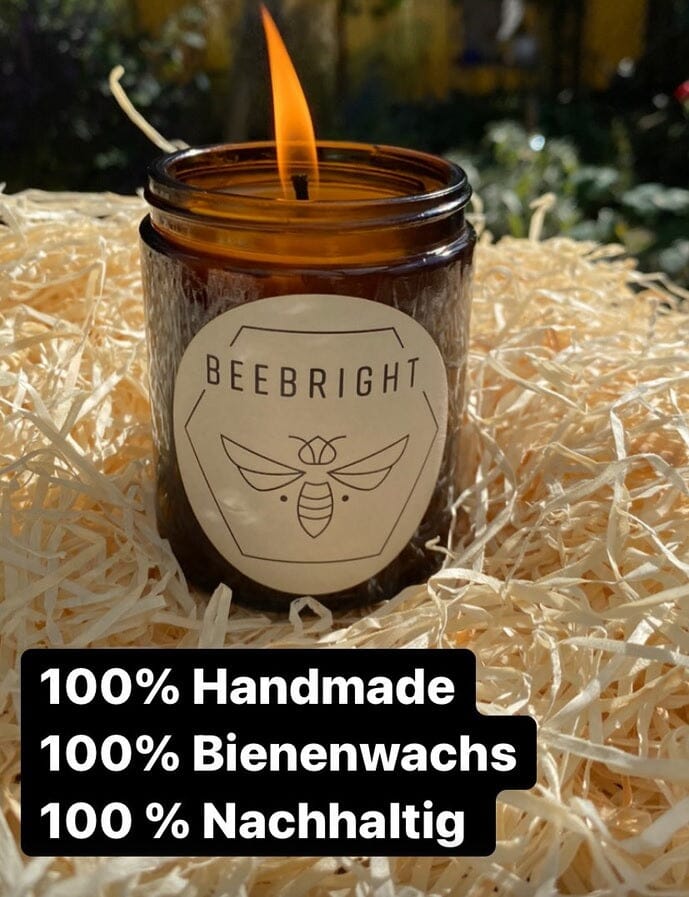 Handgemachte Bienenwachskerze - regional hergestellt - YOVANA GmbH • yogabox.de