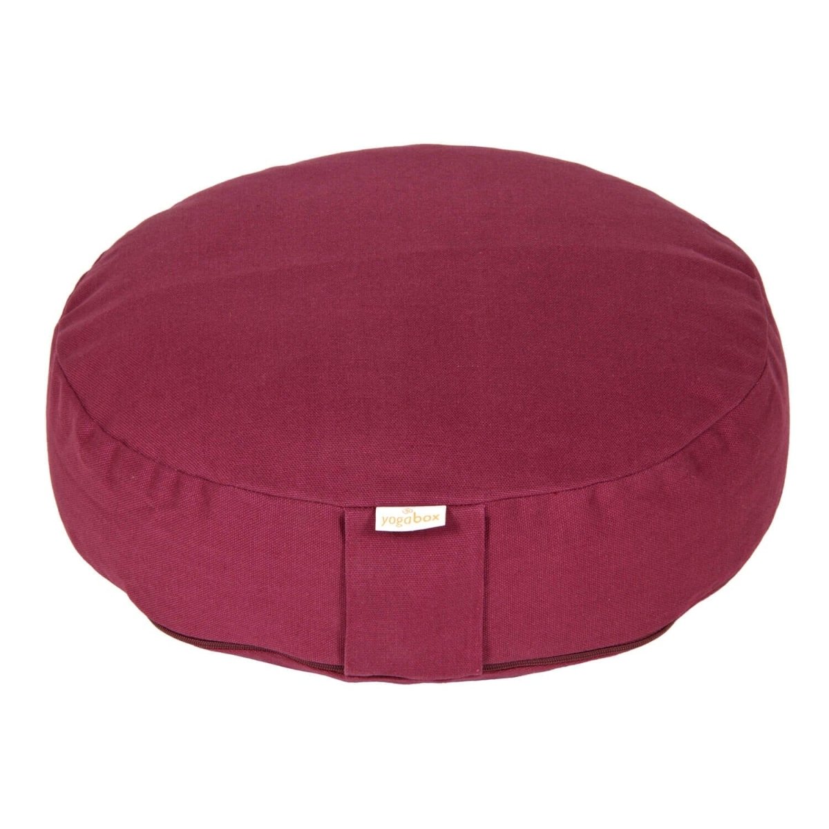 Meditationskissen BASIC extra FLACH aubergine 35 x 35 x 8 cm Buchweizenschalen