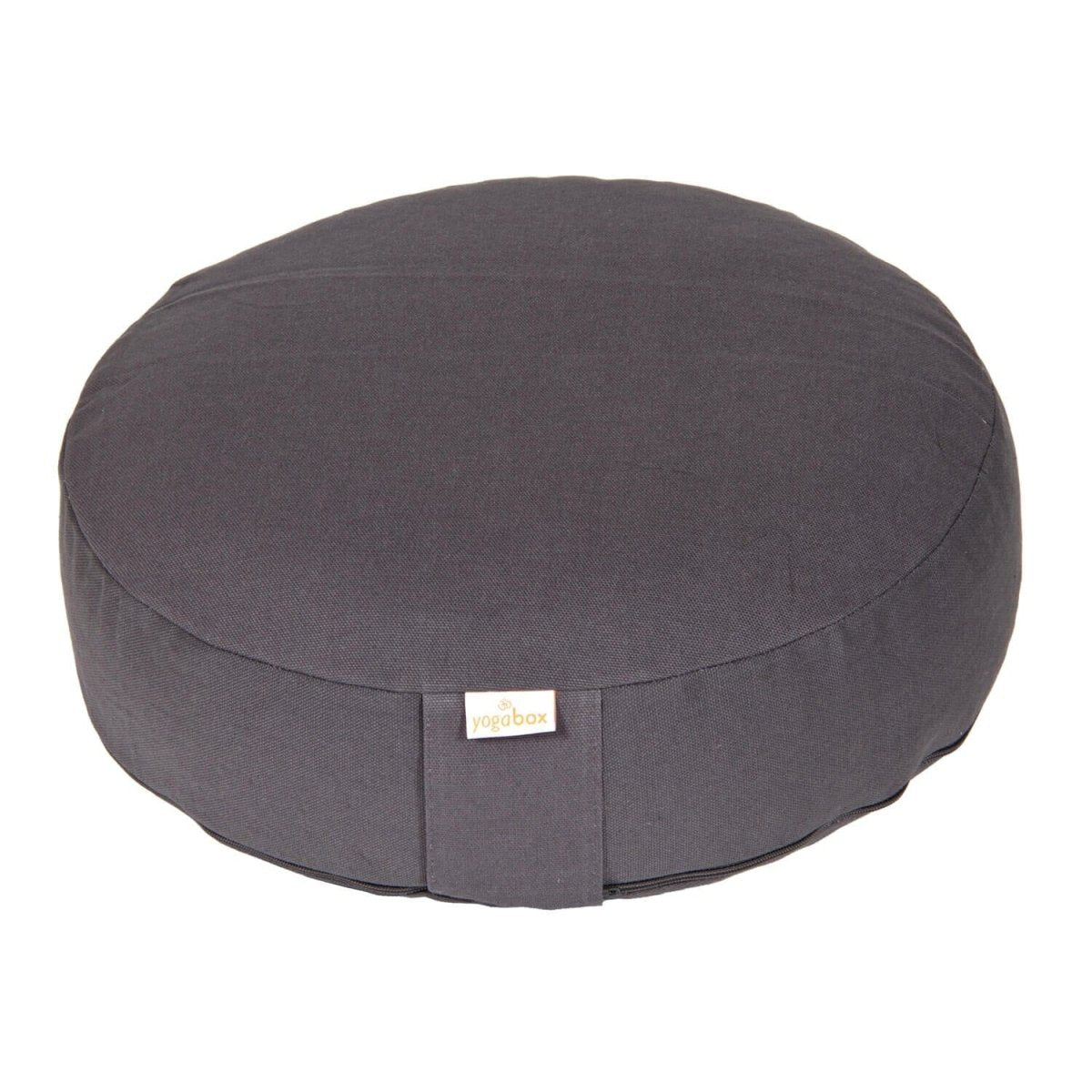 Meditationskissen BASIC extra FLACH grau 35 x 35 x 8 cm Buchweizenschalen