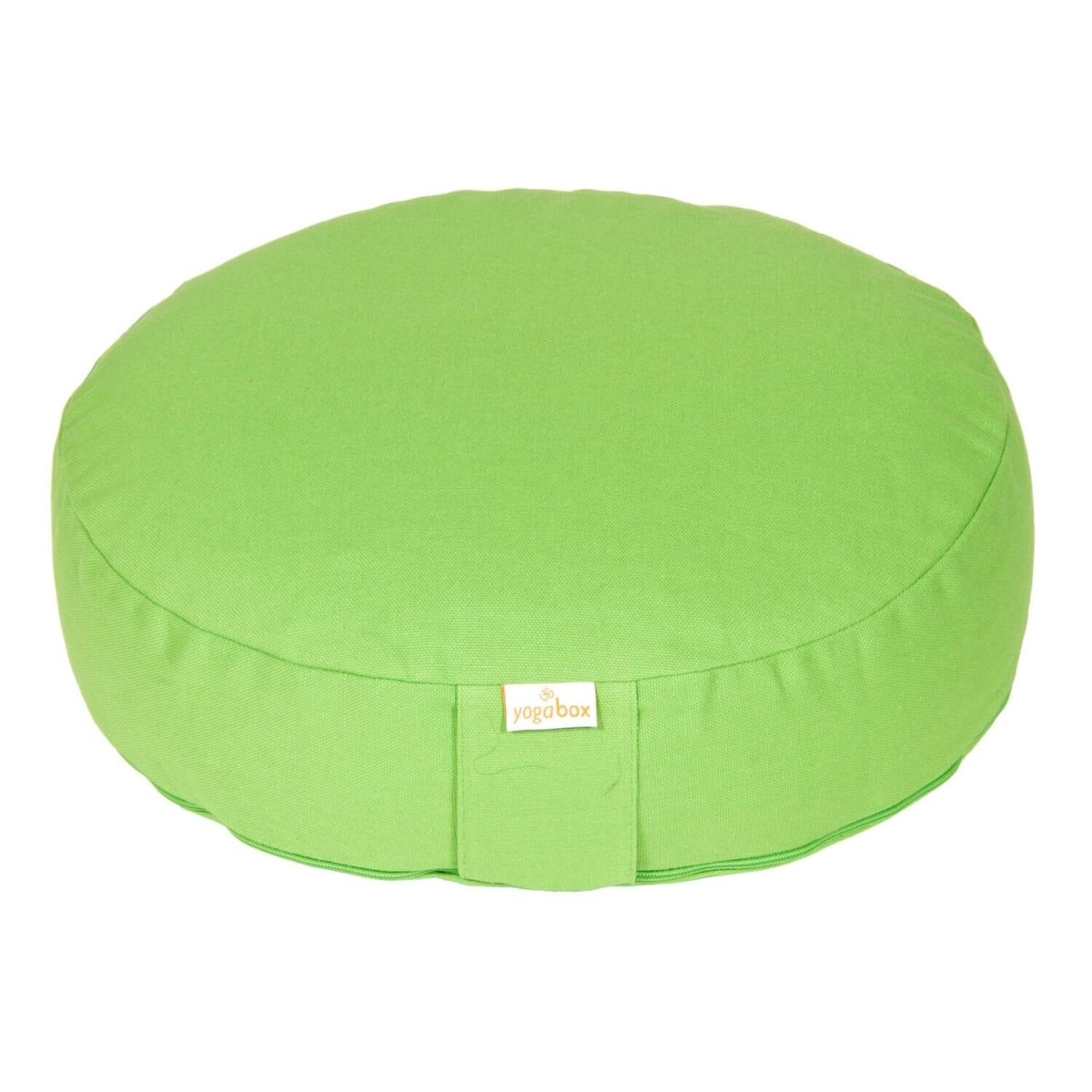 Meditationskissen BASIC extra FLACH apfelgrün 35 x 35 x 8 cm Buchweizenschalen