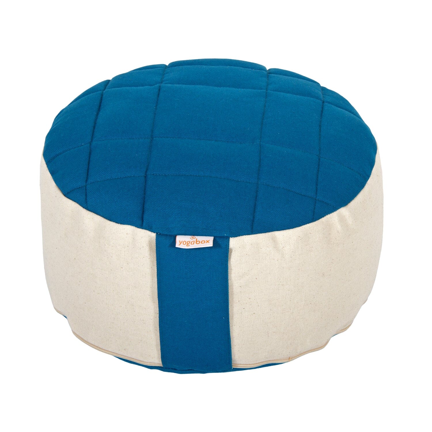 Meditationskissen BASIC Premium petrol / natur 30 x 30 x 13 cm Buchweizenschalen