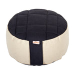 Meditationskissen BASIC Premium grau / natur 30 x 30 x 13 cm Buchweizenschalen