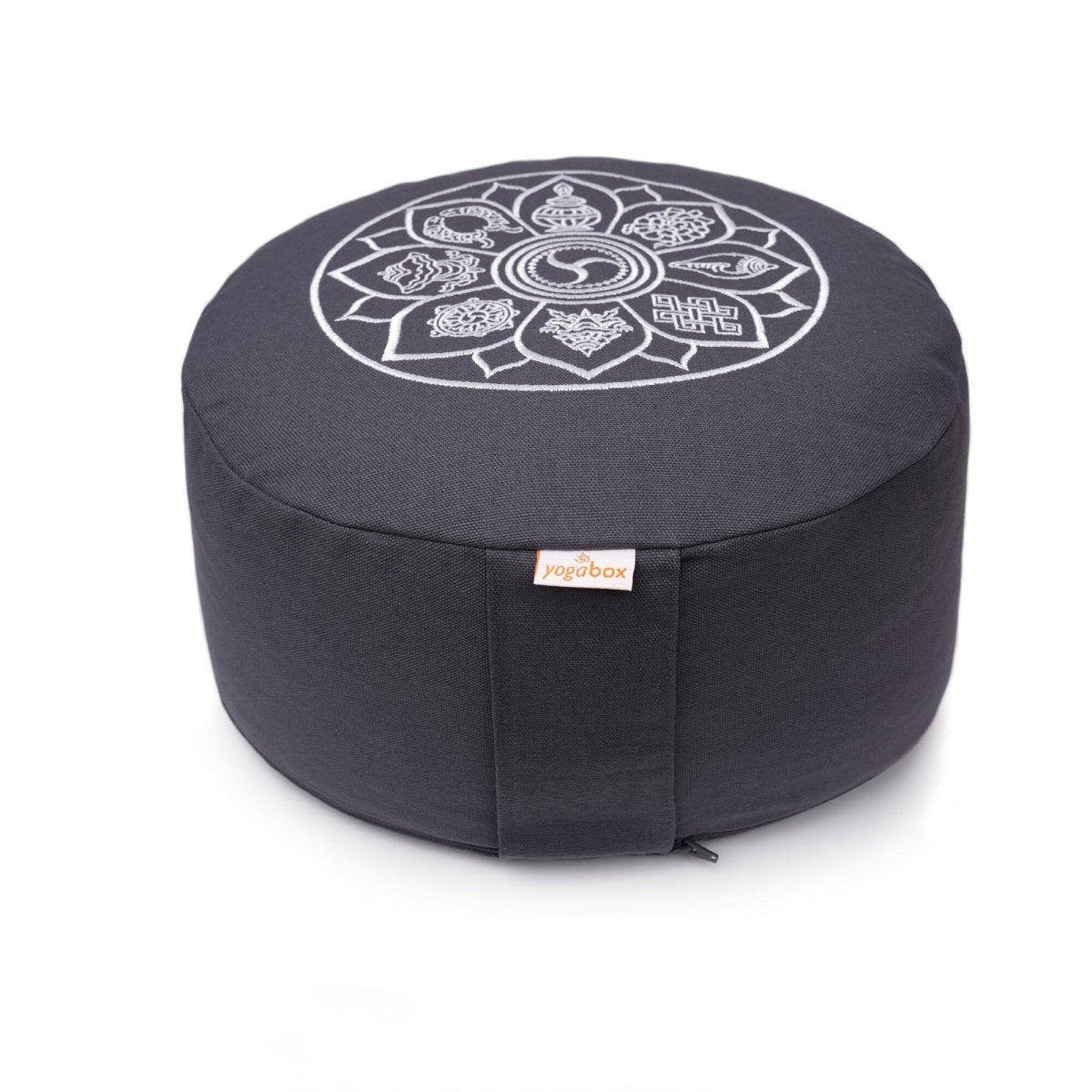 Meditationskissen Glückssitz® 8 Glückverheißende Symbole - YOVANA GmbH • yogabox.de