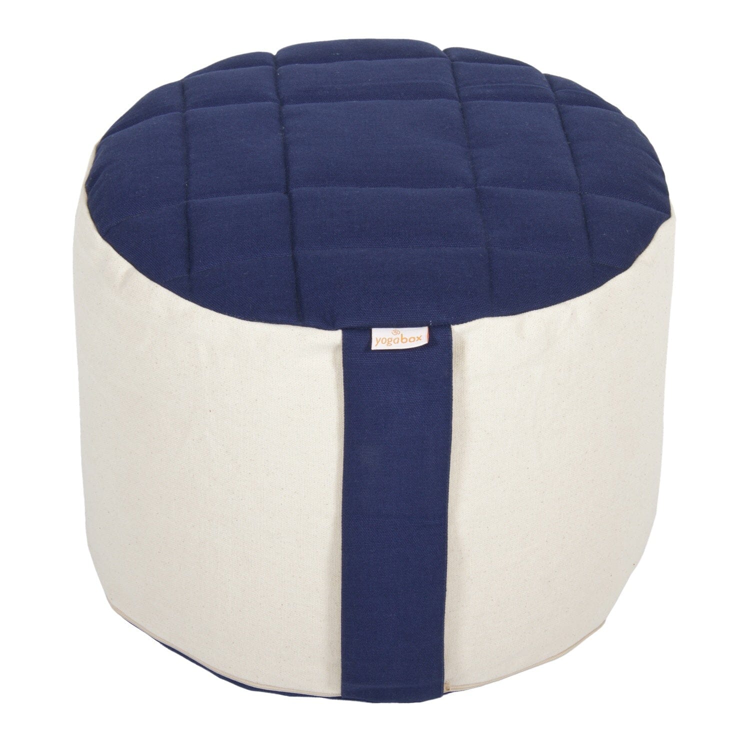 Meditationskissen Rondo Big Premium dunkelblau / natur 35 x 35 x 25 cm Buchweizenschalen
