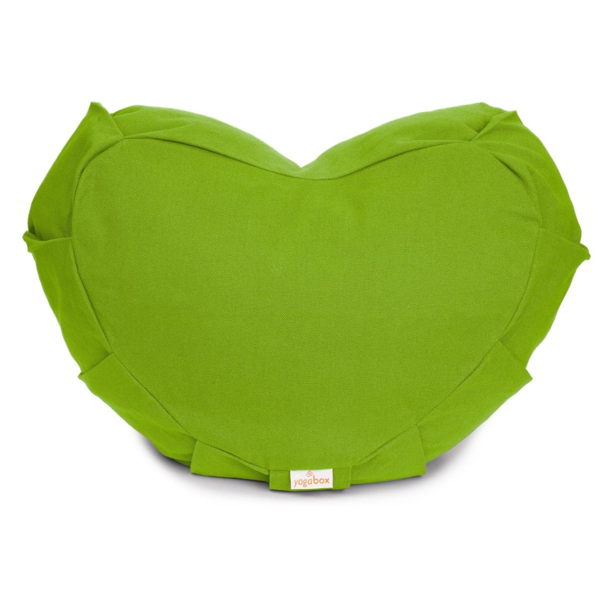 Meditationskissen Zafu ZEN Halbmond BASIC mit ZIP apfelgrün 42 x 42 x 15 cm Buchweizenschalen