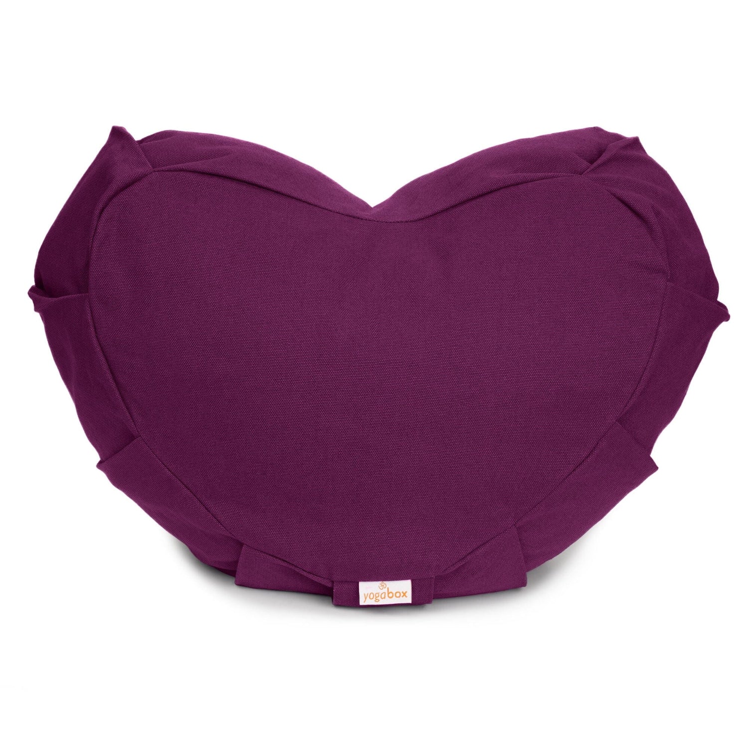 Meditationskissen Zafu ZEN Halbmond BASIC mit ZIP aubergine 42 x 42 x 15 cm Buchweizenschalen