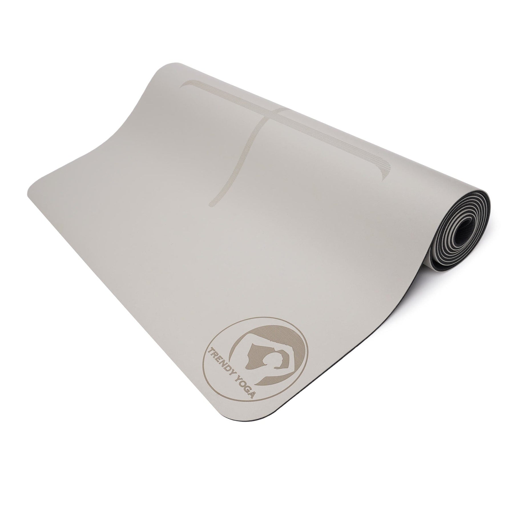 Naturkautschuk Yogamatte Vidaflor grau 180 x 60 x 0.3 cm 