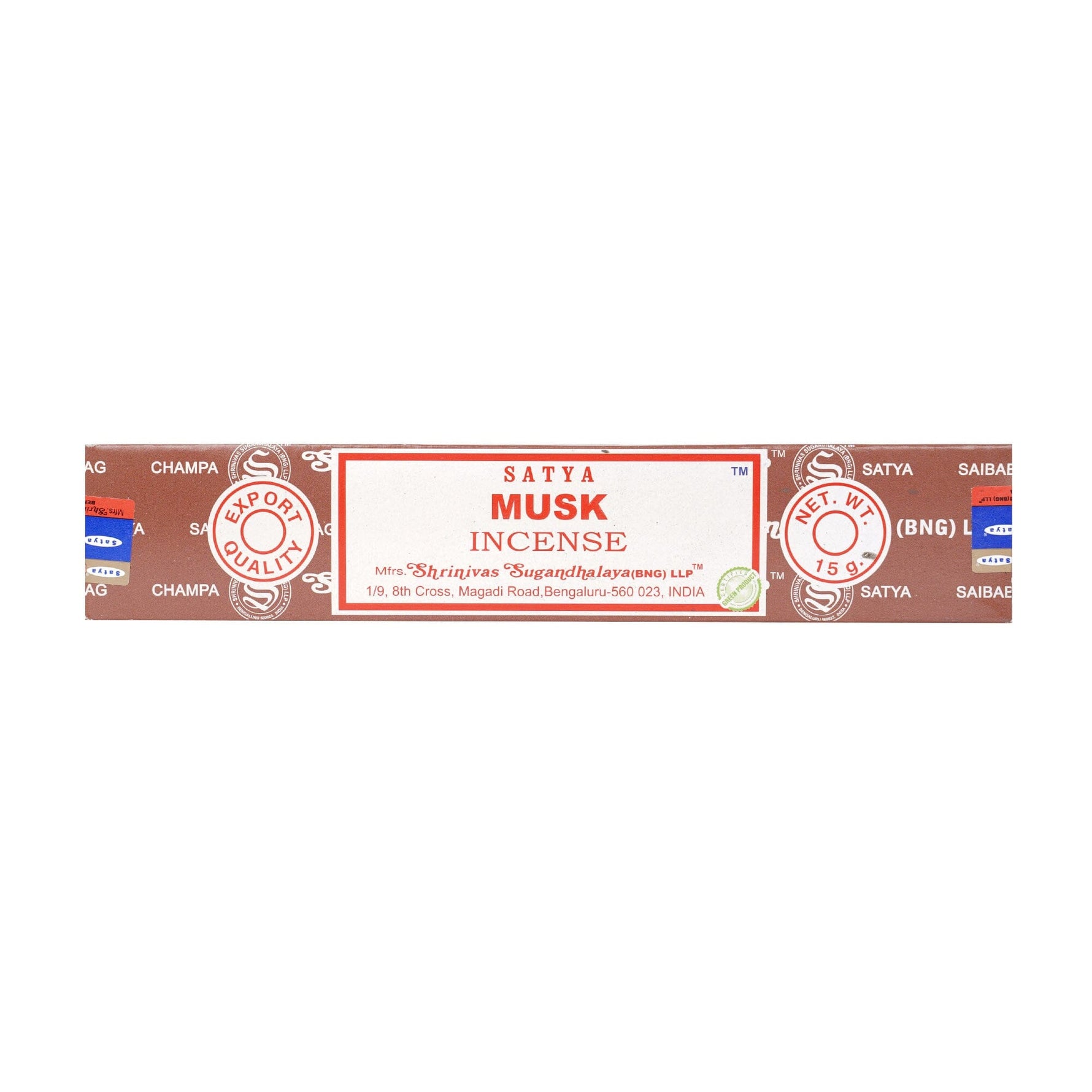 Räucherstäbchen Satya Musk 15g, 20-22 cm, 30-45 Minuten 