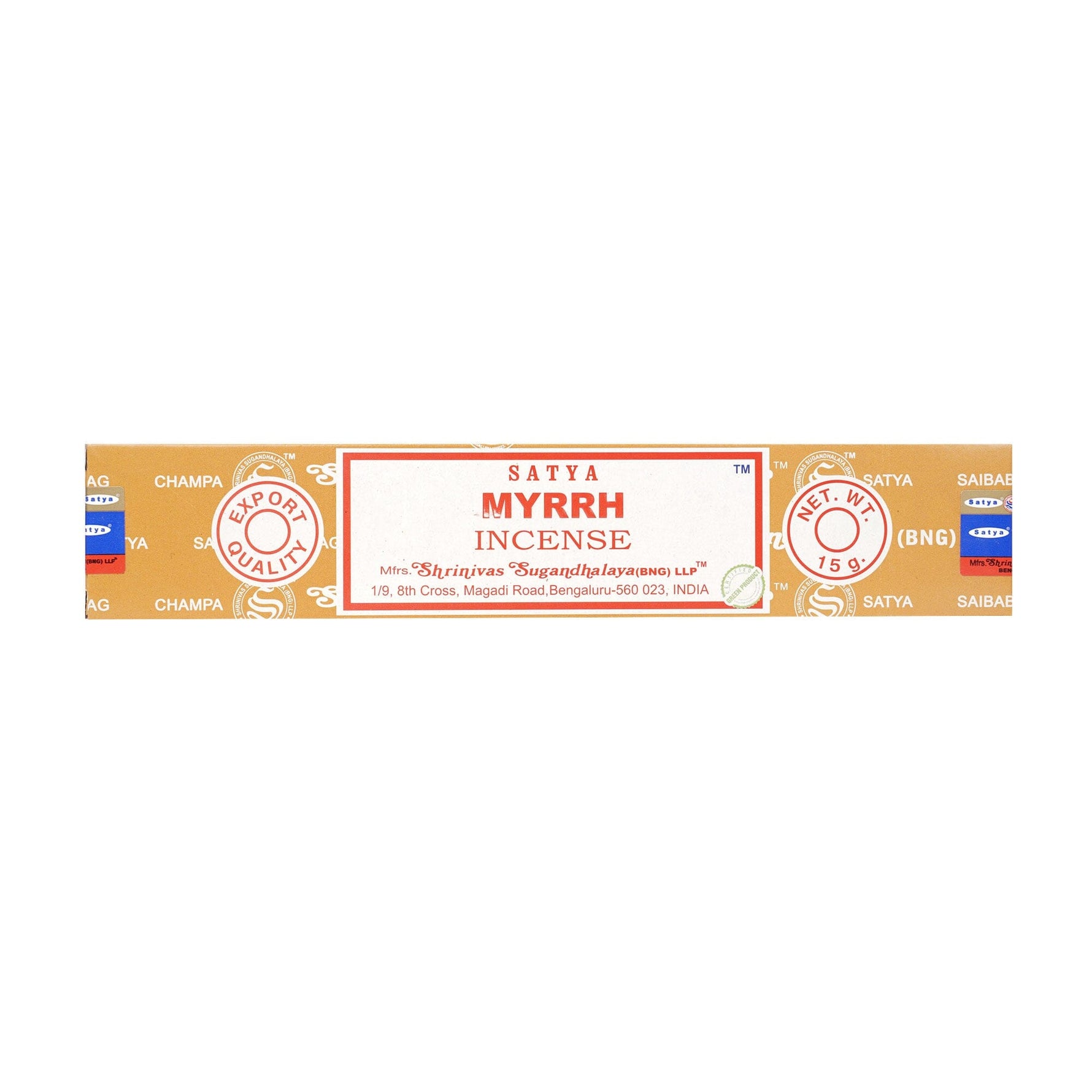 Räucherstäbchen Satya Myrrhe 15g, 20-22 cm, 30-45 Minuten 