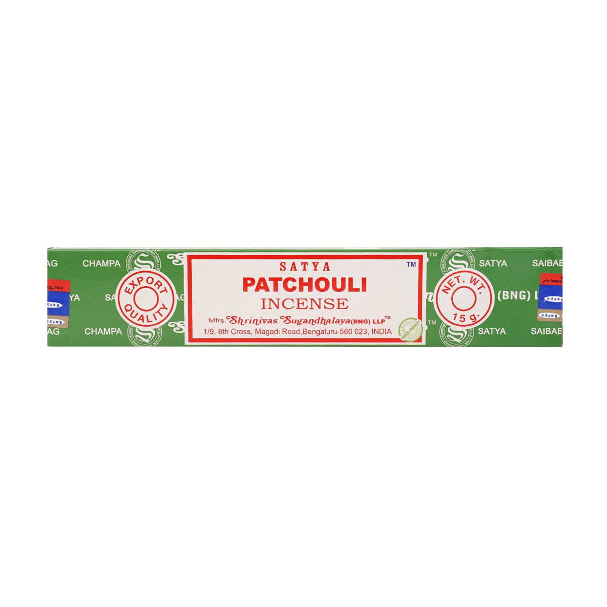 Räucherstäbchen Satya Patchouli 15g, 20-22 cm, 30-45 Minuten 