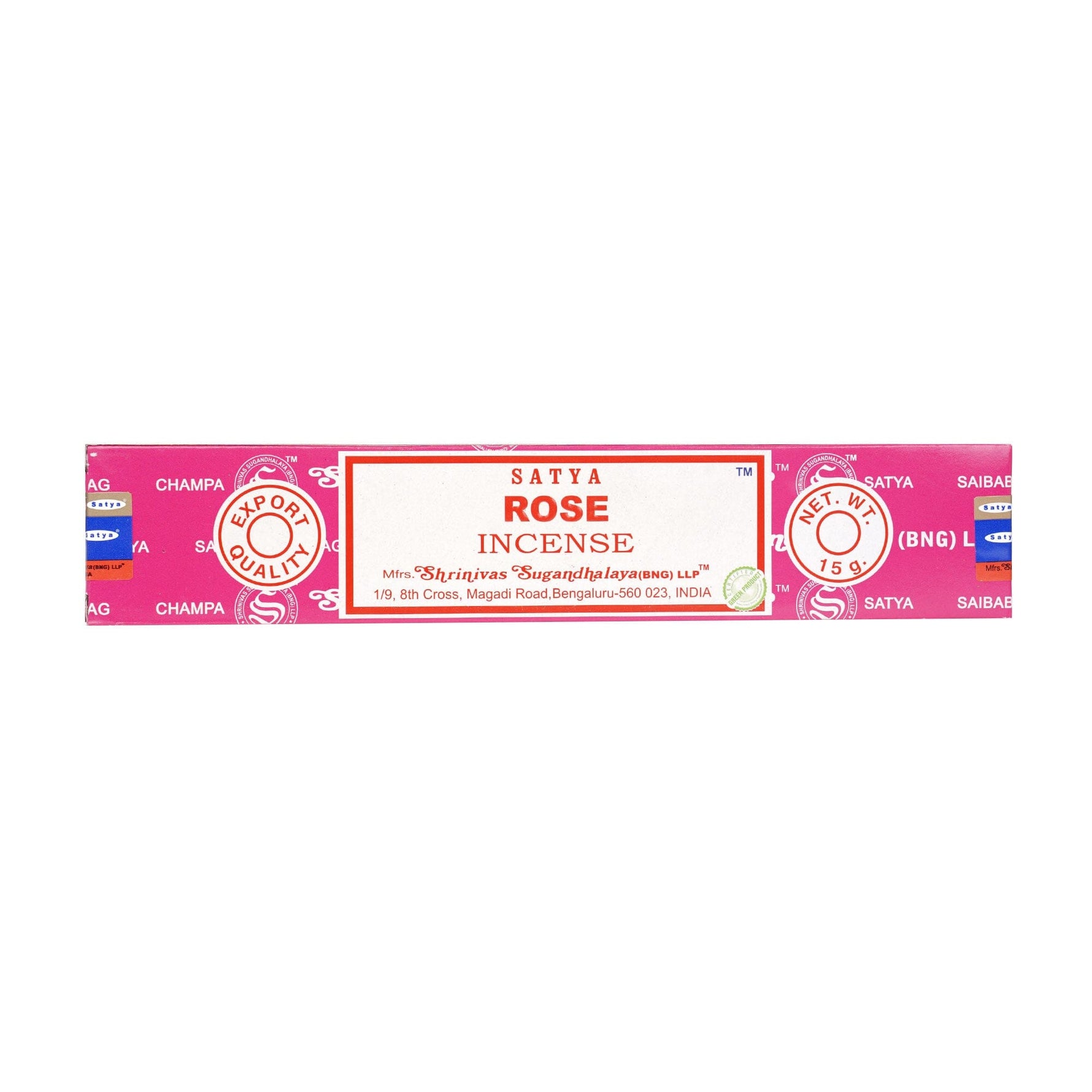 Räucherstäbchen Satya Rose 15g, 20-22 cm, 30-45 Minuten 