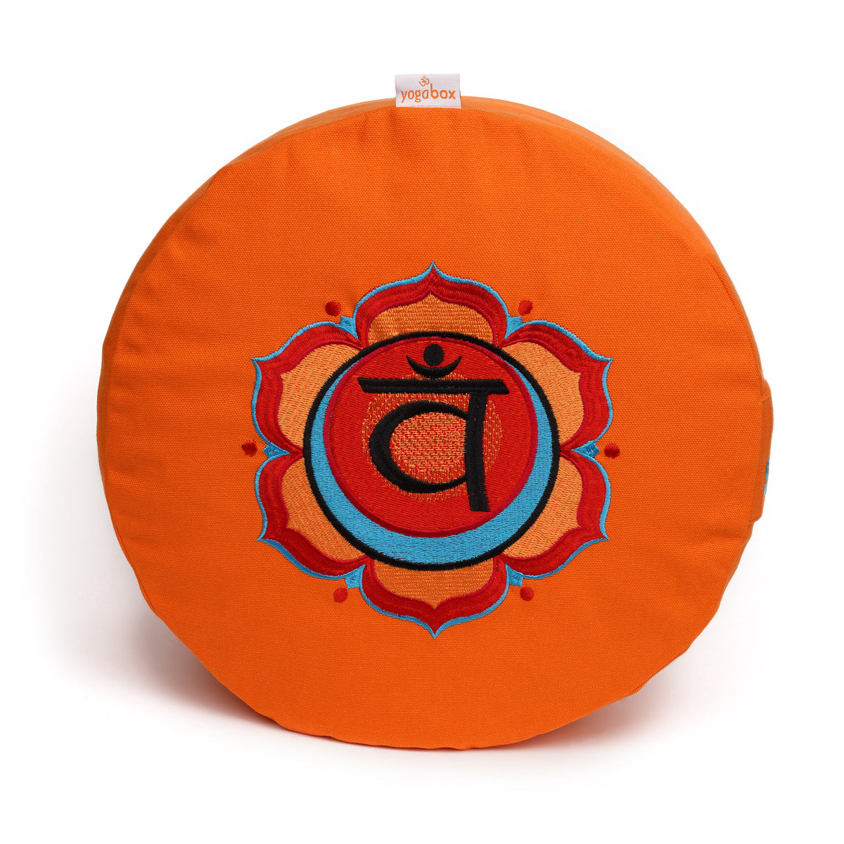 Meditationskissen Glückssitz® Chakra orange 33 x 33 x 15 cm Buchweizenschalen Chakra Sakral-Chakra (Swadhisthana)