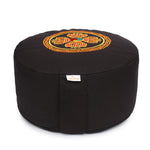 Meditationskissen Glückssitz® Doppeldorje schwarz 33 x 33 x 15 cm Buchweizenschalen