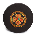 Meditationskissen Glückssitz® Doppeldorje schwarz 33 x 33 x 15 cm Buchweizenschalen
