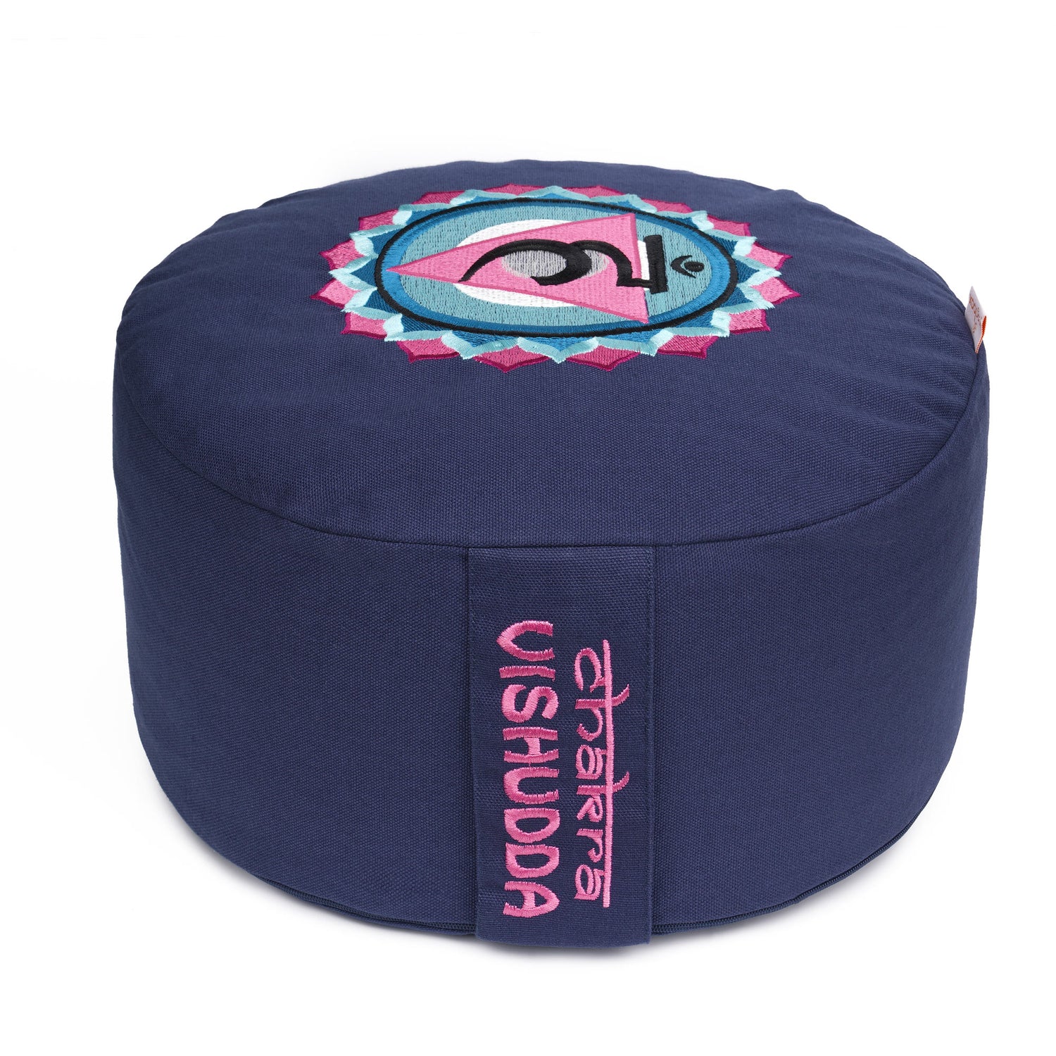 Meditationskissen Glückssitz® Chakra dunkelblau 33 x 33 x 15 cm Buchweizenschalen Chakra Kehlkopf-Chakra (Vishudda)