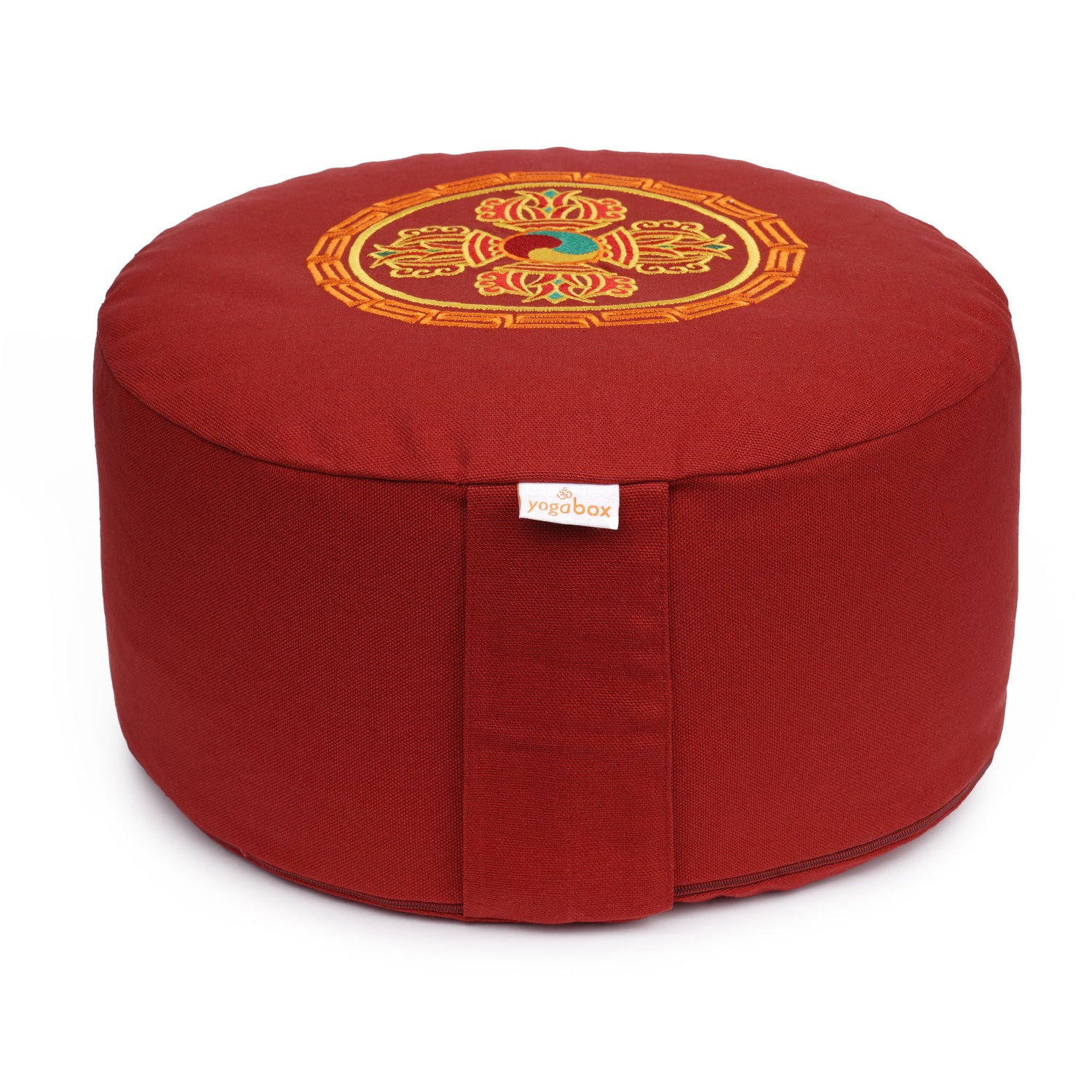 Meditationskissen Glückssitz® Doppeldorje bordeaux 33 x 33 x 15 cm Buchweizenschalen